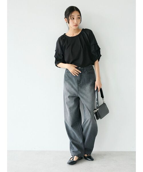CRAFT STANDARD BOUTIQUE(クラフトスタンダードブティック)の「デニムカーブパンツ(デニムパンツ・レディース・ナチュラル/ブラック/インディゴブルー・M/L)」の12枚目の写真