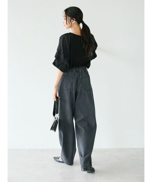 CRAFT STANDARD BOUTIQUE(クラフトスタンダードブティック)の「デニムカーブパンツ(デニムパンツ・レディース・ナチュラル/ブラック/インディゴブルー・M/L)」の14枚目の写真