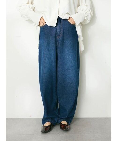 CRAFT STANDARD BOUTIQUE(クラフトスタンダードブティック)の「デニムカーブパンツ(デニムパンツ・レディース・ナチュラル/ブラック/インディゴブルー・M/L)」の19枚目の写真