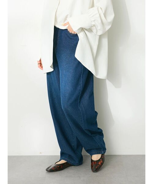 CRAFT STANDARD BOUTIQUE(クラフトスタンダードブティック)の「デニムカーブパンツ(デニムパンツ・レディース・ナチュラル/ブラック/インディゴブルー・M/L)」の20枚目の写真