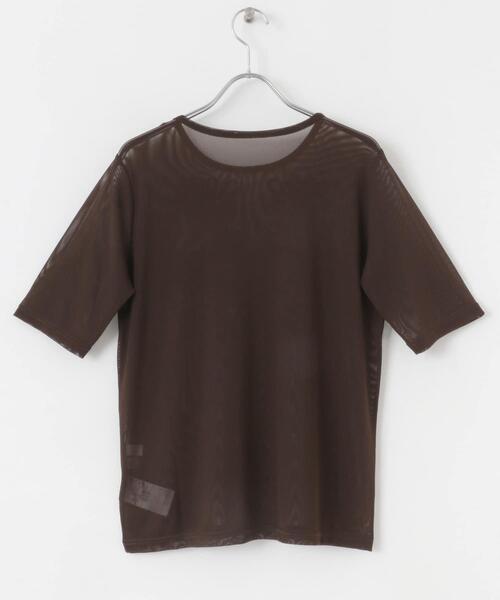 SENSE OF PLACE by URBAN RESEARCH（センスオブプレイスバイアーバンリサーチ）の「コードシシュウカットトップ（Tシャツ/カットソー・レディース・チャコールグレー/ブラウン/アイボリー・ONE）」の22枚目の写真