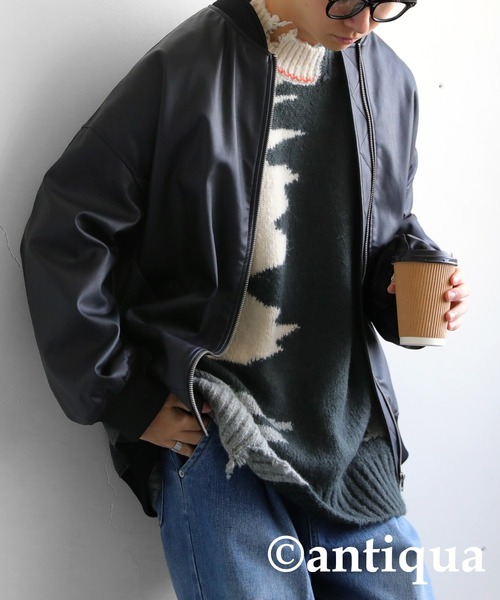 antiqua(アンティカ)の「ダメージデザインニット(ニット/セーター・レディース・グレー系その他・ONESIZE)」の15枚目の写真