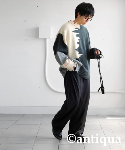 antiqua(アンティカ)の「ダメージデザインニット(ニット/セーター・レディース・グレー系その他・ONESIZE)」の18枚目の写真