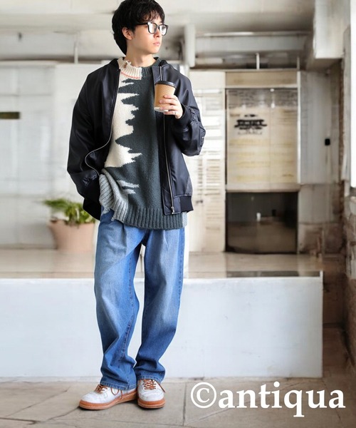 antiqua(アンティカ)の「ダメージデザインニット(ニット/セーター・レディース・グレー系その他・ONESIZE)」の12枚目の写真