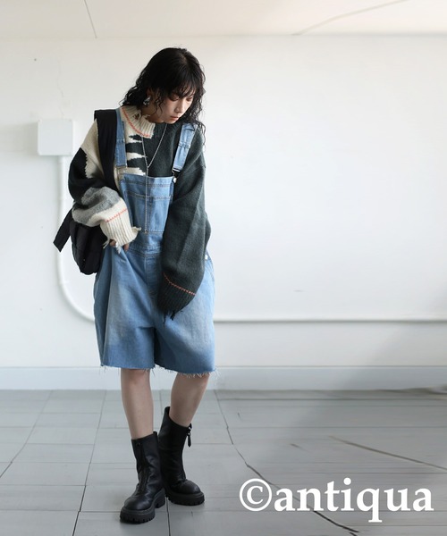 antiqua(アンティカ)の「ダメージデザインニット(ニット/セーター・レディース・グレー系その他・ONESIZE)」の10枚目の写真