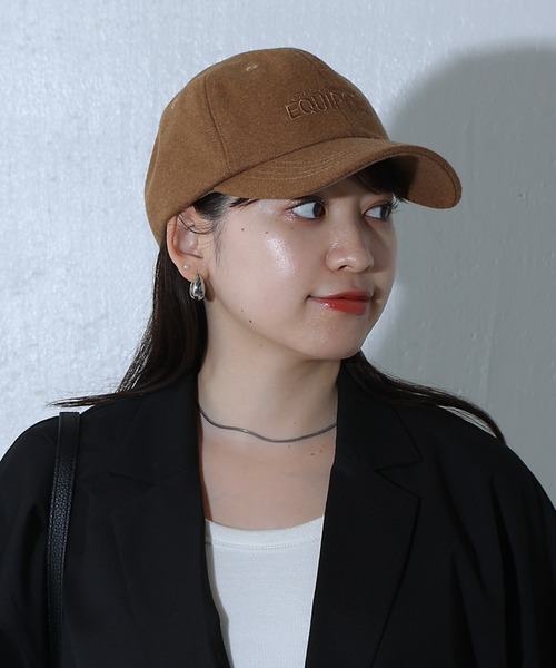 COLONY 2139（コロニートゥーワンスリーナイン）の「ロゴ刺繍メルトンキャップ（キャップ・レディース・ブラック/レッド/キャメル・FREE）」の2枚目の写真