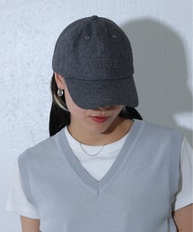 ロゴ刺繍メルトンキャップ