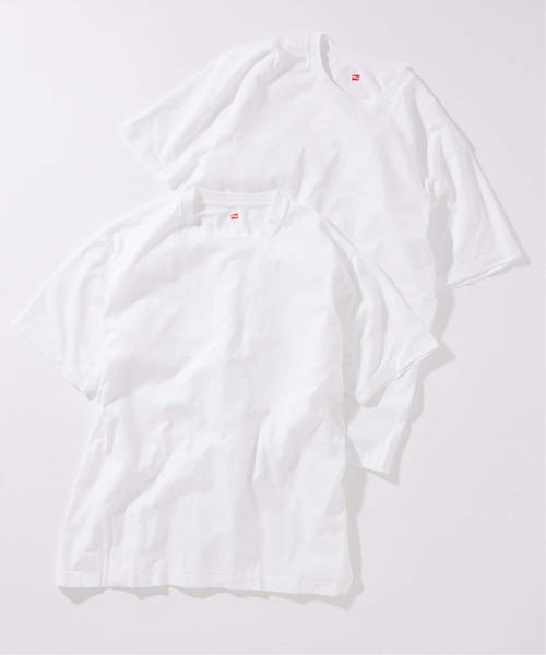 HANES（ヘインズ）の「《追加》”2枚セット”【HANES / ヘインズ】別注 2パックオーガニックコットンTシャツ（Tシャツ/カットソー・メンズ・ネイビー/ブラック/ホワイト系その他/ホワイト・X-LARGE/LARGE/MEDIUM/SMALL）」の16枚目の写真
