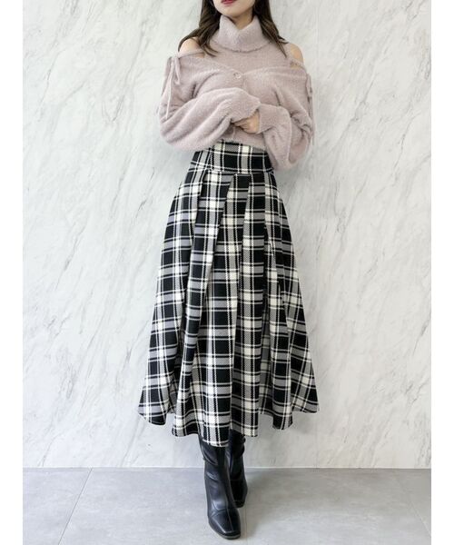 dazzlin(ダズリン)の「フロントタックコルセットスカート(スカート・レディース・ブラック/グレー/レッド・MEDIUM/SMALL)」の10枚目の写真