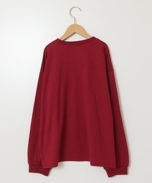 a.v.v（アーヴェヴェ）の「[120-130]サテンアップリケカレッジロゴロンＴ（Tシャツ/カットソー・キッズ・アイボリー/ブラック/ボルドー・120/130）」の19枚目の写真