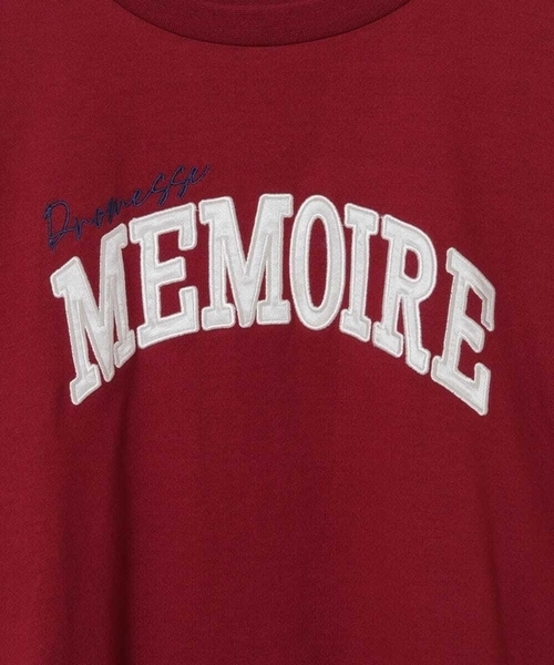 a.v.v（アーヴェヴェ）の「[120-130]サテンアップリケカレッジロゴロンＴ（Tシャツ/カットソー・キッズ・アイボリー/ブラック/ボルドー・120/130）」の21枚目の写真