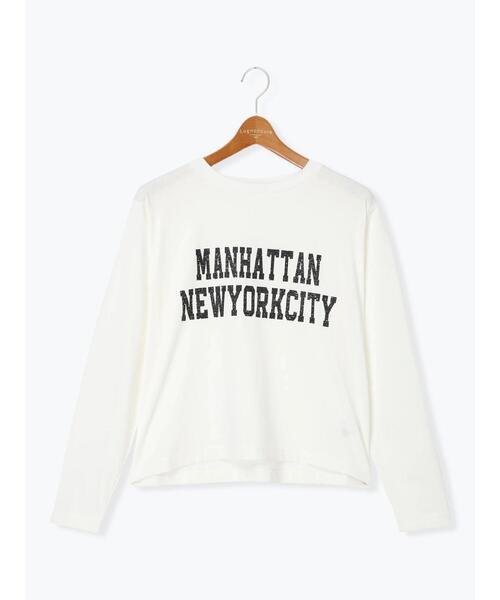 Lugnoncure（ルノンキュール）の「【抗菌防臭】柄アソートプリントロングTシャツ（Tシャツ/カットソー・レディース・ベージュ/ブラック/オフホワイト・F）」の12枚目の写真