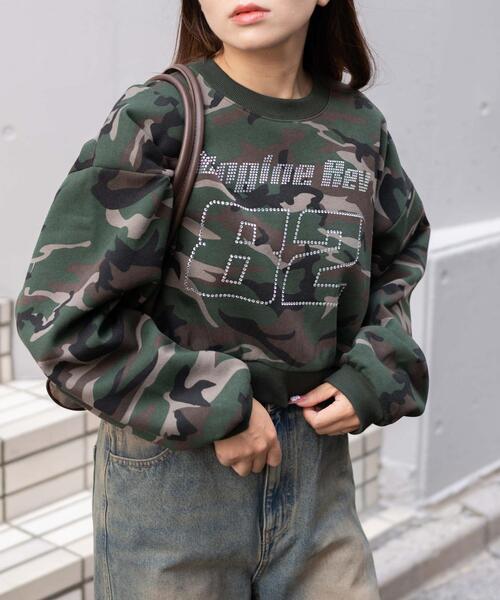 セール】WEGO/ラインストーンプルオーバースウェット（スウェット