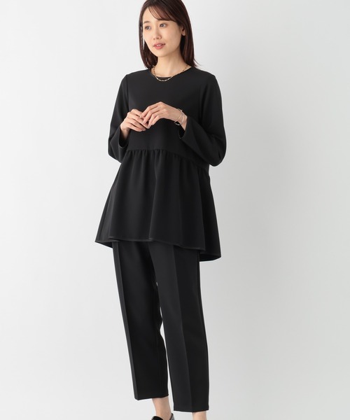 ブラウス、パンツセット セール】 【セットアイテム】美シルエット ブラウス×パンツ