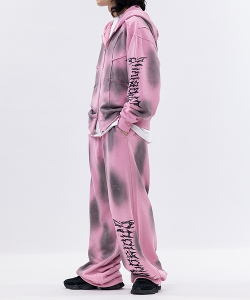 JOHN'S CLOSET（ジョンズクローゼット）の「【13】スプレー加工 ワイドスウェットパンツ（スウェットパンツ・メンズ・オフホワイト/チャコールグレー/ホワイト系1/グレー系1/ブラウン系1/ピンク系1/ブラック系1・MEDIUM/LARGE）」の15枚目の写真