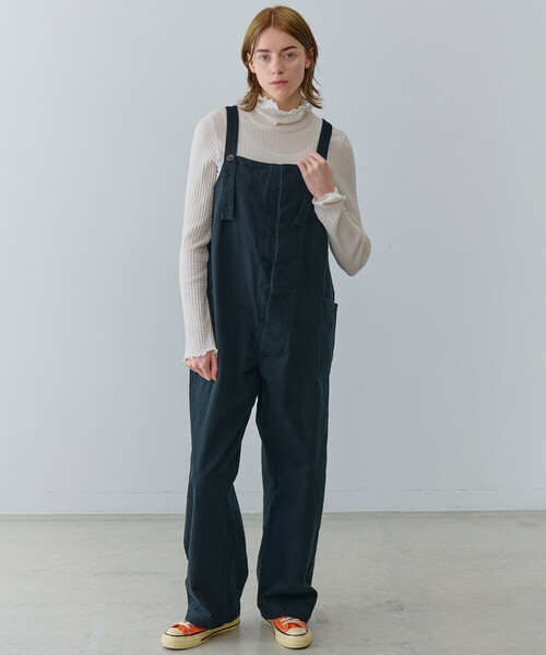 LE GLAZIK（ルグラジック）の「LE GLAZIK | コットン ランダムリブ ハイネックプルオーバー WOMEN（Tシャツ/カットソー・レディース・ブラック/オフホワイト/ライトグレー/イエロー・36）」の6枚目の写真