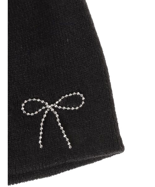 jouetie(ジュエティ)の「リボンビーニー(ニットキャップ/ビーニー・レディース・ブラック/グレー/オフホワイト・FREE)」の8枚目の写真