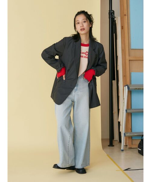 Ungrid（アングリッド）の「【WEB限定】ラグランロゴショートニット（ニット/セーター・レディース・レッド/グリーン/ブルー・FREE）」の13枚目の写真