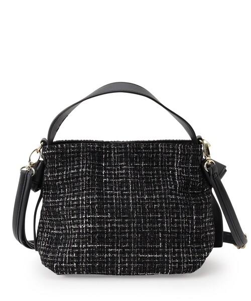 index(インデックス)の「【2WAY】ショルダー付ツイードバッグ(ショルダーバッグ・レディース・ライトブルー/ライトベージュ/ブラック・00)」の13枚目の写真