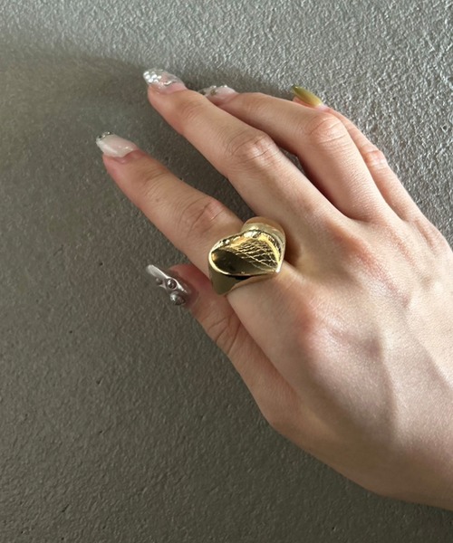 セール】ビッグハートリング 13号 シルバー ゴールド（リング）｜Kotoe