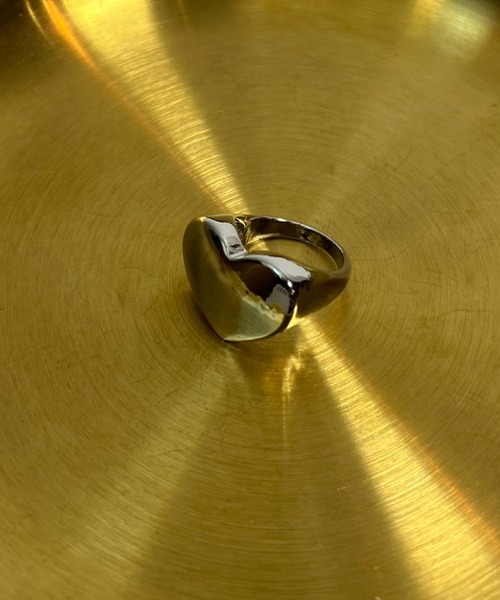 ハート型ゴールドトーンリング ハート7-8mmリング | Sally's Jewelry