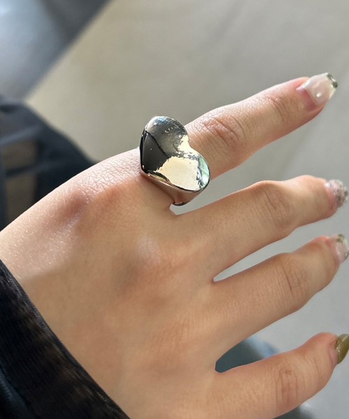 セール】ビッグハートリング 13号 シルバー ゴールド（リング）｜Kotoe