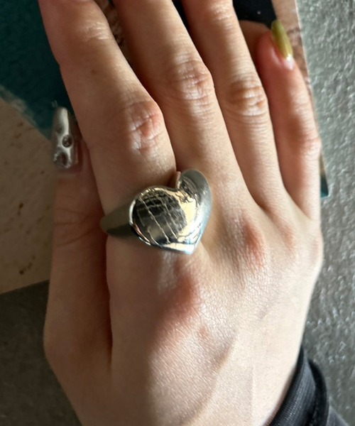 セール】ビッグハートリング 13号 シルバー ゴールド（リング）｜Kotoe