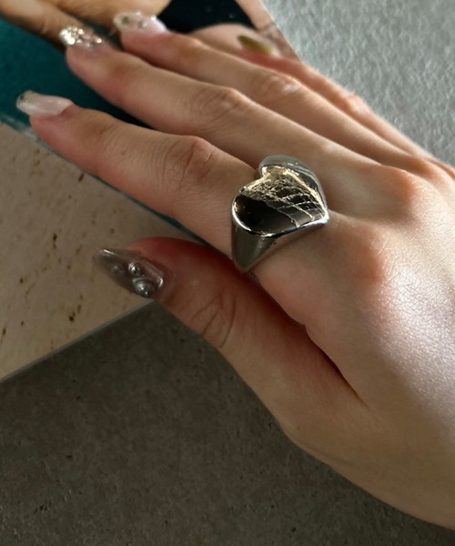 セール】ビッグハートリング 13号 シルバー ゴールド（リング