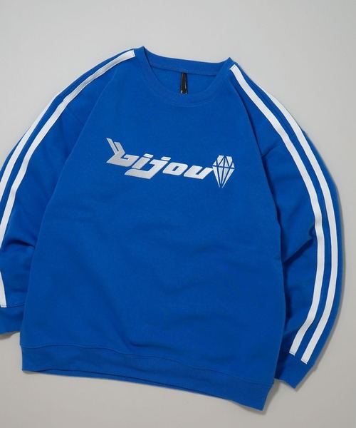 Ritzy(リッツィー)の「uniform design sweat shirt/ユニフォームデザイン 裏起毛 スウェットシャツ ブロークコア レディース メンズ(スウェット・メンズ・ブラック/ブルー/ホワイト/ブルー系その他/ホワイト系その他/ブラック系その他・M/L/XL)」の5枚目の写真