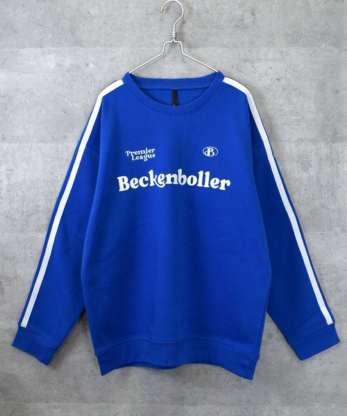 Ritzy(リッツィー)の「uniform design sweat shirt/ユニフォームデザイン 裏起毛 スウェットシャツ ブロークコア レディース メンズ(スウェット・メンズ・ブラック/ブルー/ホワイト/ブルー系その他/ホワイト系その他/ブラック系その他・M/L/XL)」の14枚目の写真