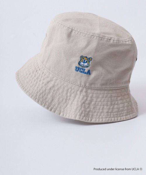 UCLA(ユーシーエルエー)の「UCLA Bear 刺繍 バケットハット(ハット・メンズ・ベージュ/ブラック/アイボリー・FREE)」の5枚目の写真