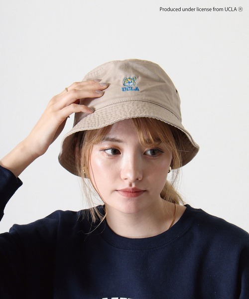UCLA(ユーシーエルエー)の「UCLA Bear 刺繍 バケットハット(ハット・メンズ・ベージュ/ブラック/アイボリー・FREE)」の14枚目の写真