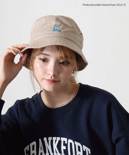 UCLA(ユーシーエルエー)の「UCLA Bear 刺繍 バケットハット(ハット・メンズ・ベージュ/ブラック/アイボリー・FREE)」の13枚目の写真