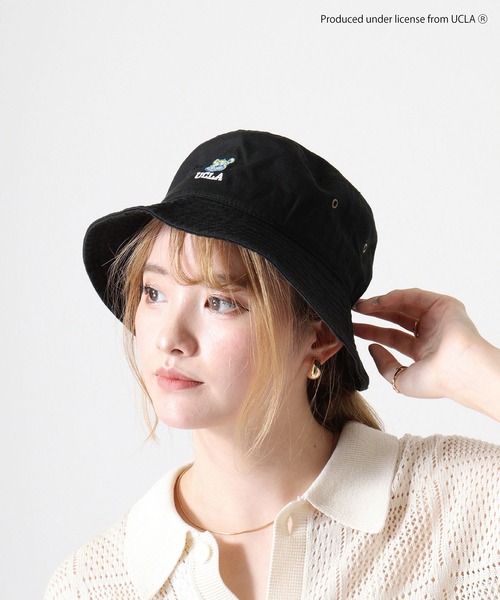 UCLA(ユーシーエルエー)の「UCLA Bear 刺繍 バケットハット(ハット・メンズ・ベージュ/ブラック/アイボリー・FREE)」の12枚目の写真