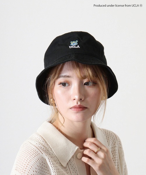 UCLA(ユーシーエルエー)の「UCLA Bear 刺繍 バケットハット(ハット・メンズ・ベージュ/ブラック/アイボリー・FREE)」の11枚目の写真