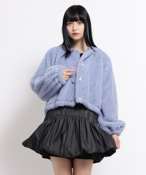 MILK スフレカーデ カラー MILK（ミルク）の「スフレ カーディガン（カーディガン/ボレロ）」 - WEAR