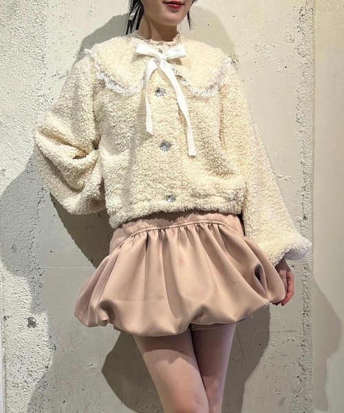 MILK スフレカーデ カラー MILK（ミルク）の「スフレ カーディガン（カーディガン/ボレロ）」 - WEAR