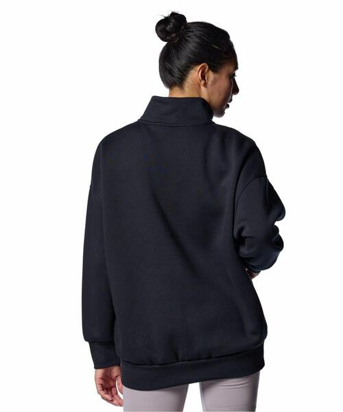 UNDER ARMOUR(アンダーアーマー)の「UAエッセンシャル フリース 1/2ジップ トップス(トレーニング/レディース)(スウェット・レディース・ブラック・XL/L/M/S)」の2枚目の写真