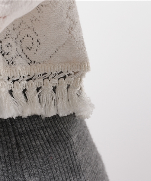 mystic（ミスティック）の「【mystic】レースプルオーバー（シャツ/ブラウス・レディース・オフホワイト/ブラック/キャメル・ﾌﾘ-）」の9枚目の写真