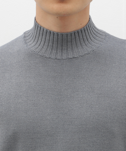 値下げ不可【未着用】フィリッポ デ ローレンティス モックネック46 オリーブ FILIPPO DE LAURENTIIS＜フィリップ デ ローレンティス＞ モックネック