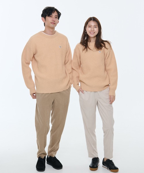 Arnold Palmer（アーノルドパーマー）の「シェア 畔編み ウール ニットセーター（ニット/セーター・レディース・ブラック/ライトベージュ/グレー・S/XS/M/L/LL）」の9枚目の写真