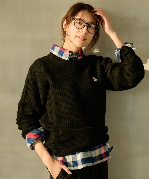 Arnold Palmer（アーノルドパーマー）の「シェア 畔編み ウール ニットセーター（ニット/セーター・レディース・ブラック/ライトベージュ/グレー・S/XS/M/L/LL）」の18枚目の写真