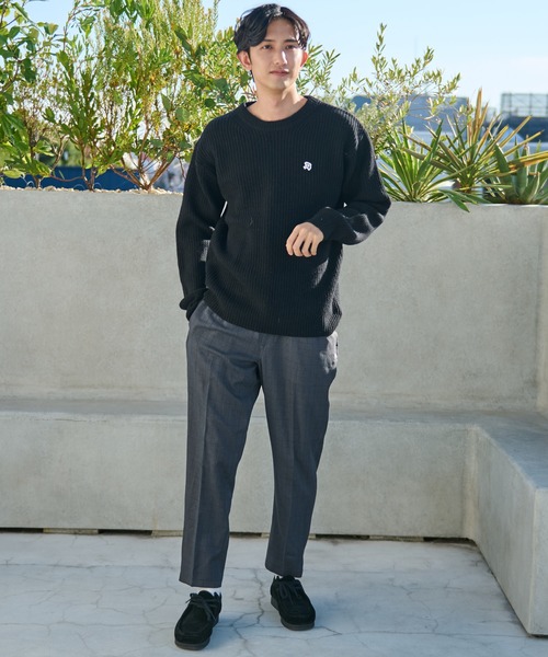 Arnold Palmer（アーノルドパーマー）の「シェア 畔編み ウール ニットセーター（ニット/セーター・レディース・ブラック/ライトベージュ/グレー・S/XS/M/L/LL）」の22枚目の写真