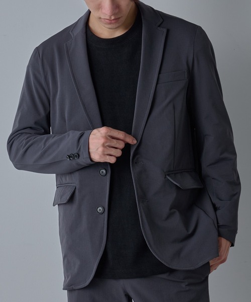 COLONY 2139(コロニートゥーワンスリーナイン)の「全方向ストレッチテーラードジャケット(テーラードジャケット・メンズ・グレー/ブラック・LARGE/MEDIUM)」の2枚目の写真