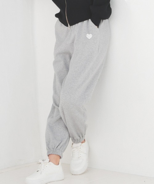 Honeys（ハニーズ）の「【ハニぽか】暖パンあったかスウェットパンツ（スウェットパンツ・レディース・杢グレー/オートミール/スミクロ・SS/S/M/L/LL）」の3枚目の写真