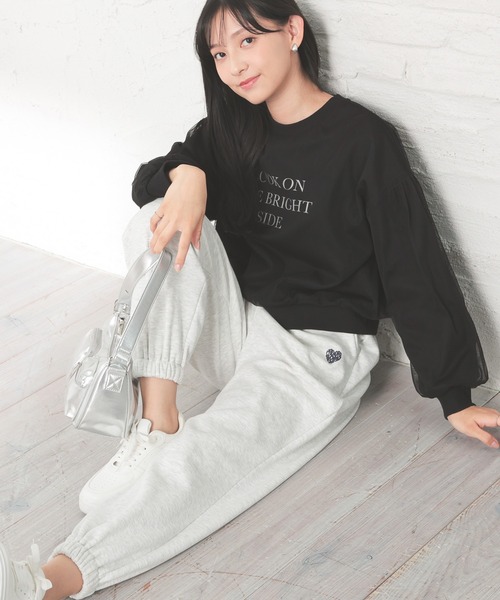 Honeys（ハニーズ）の「【ハニぽか】暖パンあったかスウェットパンツ（スウェットパンツ・レディース・杢グレー/オートミール/スミクロ・SS/S/M/L/LL）」の8枚目の写真