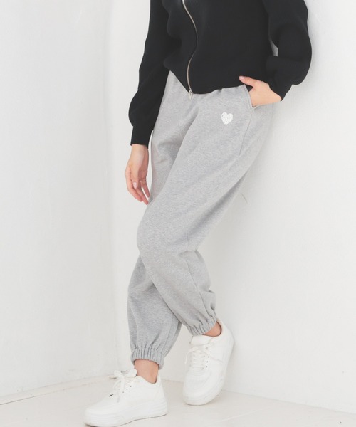 Honeys（ハニーズ）の「【ハニぽか】暖パンあったかスウェットパンツ（スウェットパンツ・レディース・杢グレー/オートミール/スミクロ・SS/S/M/L/LL）」の13枚目の写真