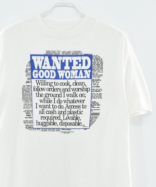 【ヴィンテージ古着】WANTED GOOD WOMAN プリントTシャツ(Tシャツ/カットソー)|VINTAGE(ヴィンテージ)