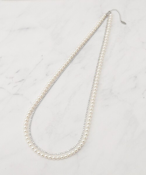 SHOO・LA・RUE（シューラルー）の「【セレモニー】2連ダイヤレーンロングネックレス（ネックレス・レディース・ピンクゴールド/ゴールド/シルバー・00）」の3枚目の写真