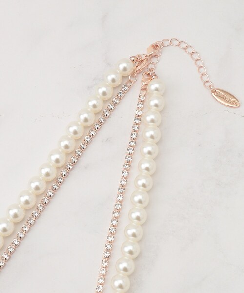 SHOO・LA・RUE（シューラルー）の「【セレモニー】2連ダイヤレーンロングネックレス（ネックレス・レディース・ピンクゴールド/ゴールド/シルバー・00）」の7枚目の写真